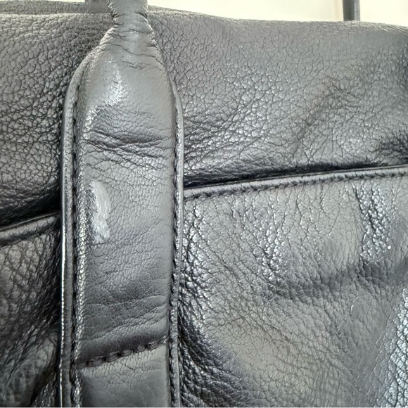 MICHAEL KORS TIPPI BLACK SLATE LEATHER LGE SATCHEL,PURSE,HAND BAG - Picture 11 of 15